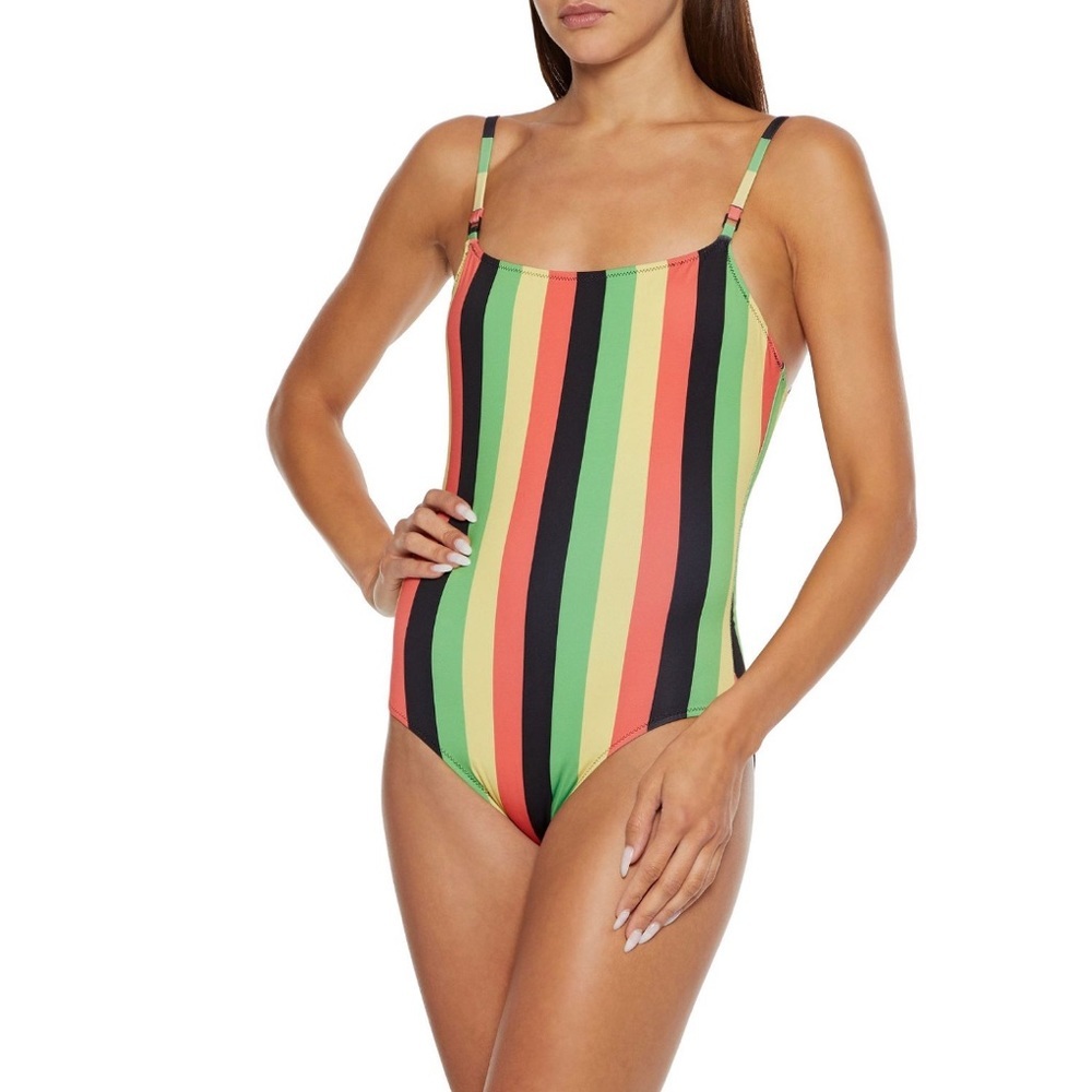 SOLID & STRIPED The Nina Striped 1 Piece Swimsuit - Women’s Size Medium - NEW
